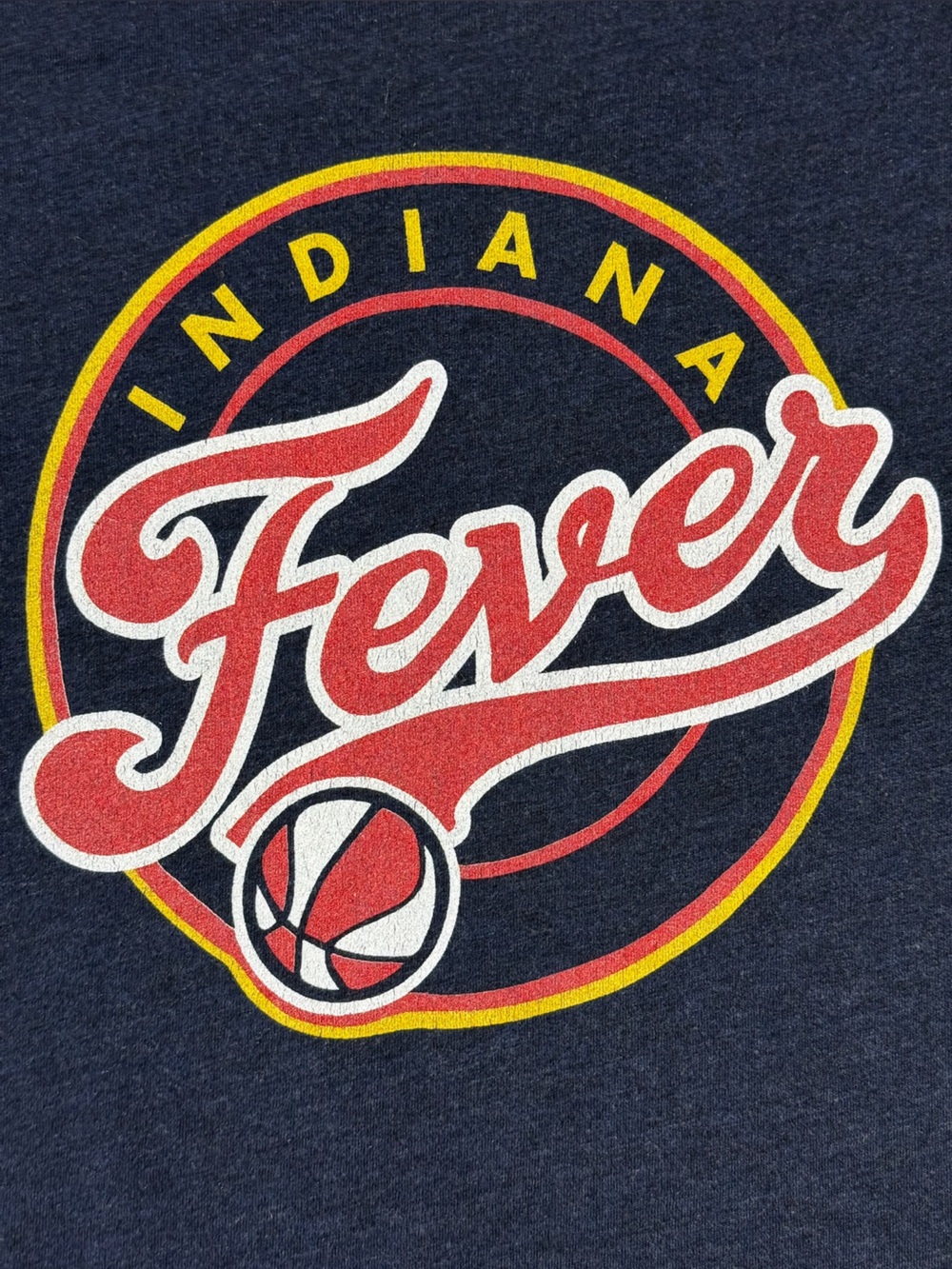 HOMAGE Navy Indiana Fever Graphic Tee with Red & Yellow Logo - Picture 9 of 9
